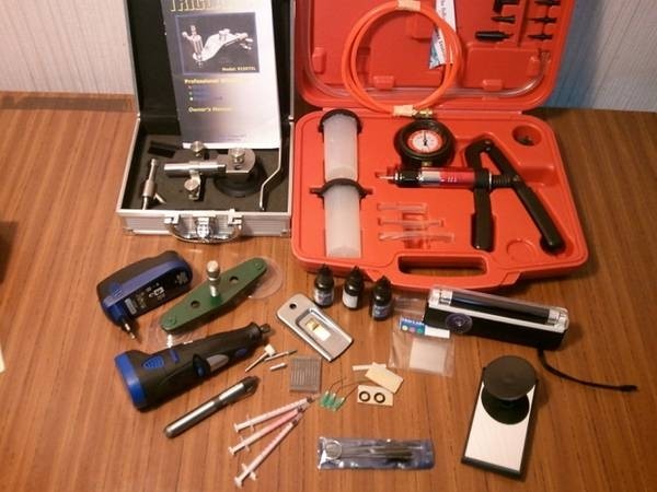 Какой набор оборудования нужен для ремонта автостекол? Какой набор оборудования нужен для ремонта автостекол?