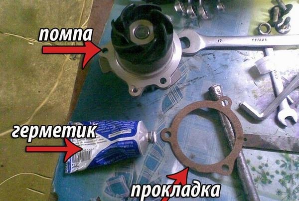 Самостоятельный ремонт и замена помпы на автомобилях ВАЗ 2108-099 Самостоятельный ремонт и замена помпы на автомобилях ВАЗ 2108-099